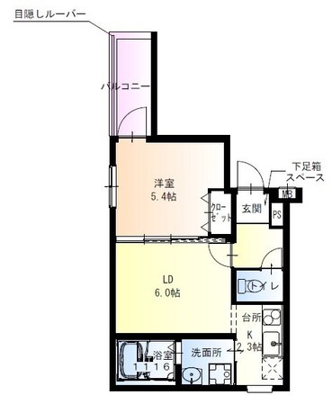 園田駅 徒歩10分 1階の物件間取画像